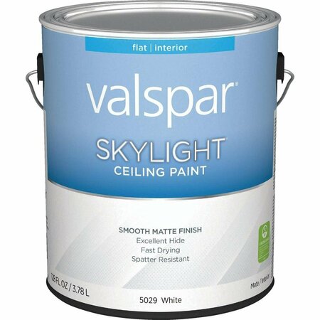 VALSPAR Skylight Latex Matte Flat Ceiling Paint, Soft White, 1 Gal. 028.0015029.007
